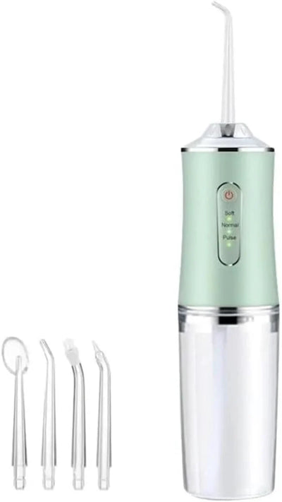 Water Dental Flosser Professional Irrigator for Dental & Oral Care with 8 Tips 4 Modes 310mL Large Capacity Waterproof Rechargeable and Portable Cordless