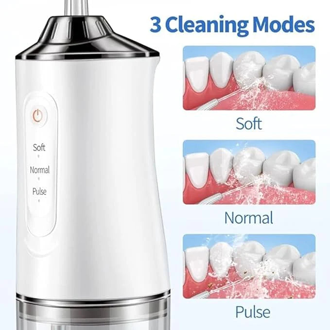 Water Dental Flosser Professional Irrigator for Dental & Oral Care with 8 Tips 4 Modes 310mL Large Capacity Waterproof Rechargeable and Portable Cordless
