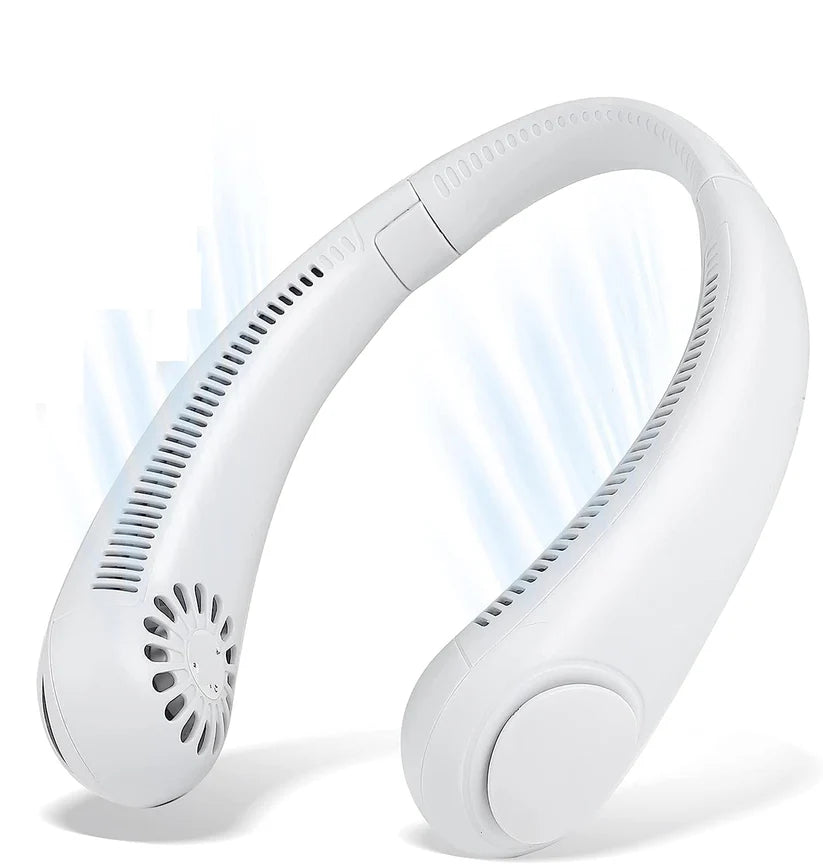 Neck Fans,360 °Cooling Bladeless Neck Fan for Male and Female,USB Hanging Personal Fans with 3 Speeds,4000mAh Rechargeable Battery Fan for Sports Travel Office Outdoor and Indoor
