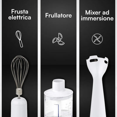 Baroni Home 2 in 1 2 Speed Mixer Set, 200W Multifunctional Blender with Submersible Blender