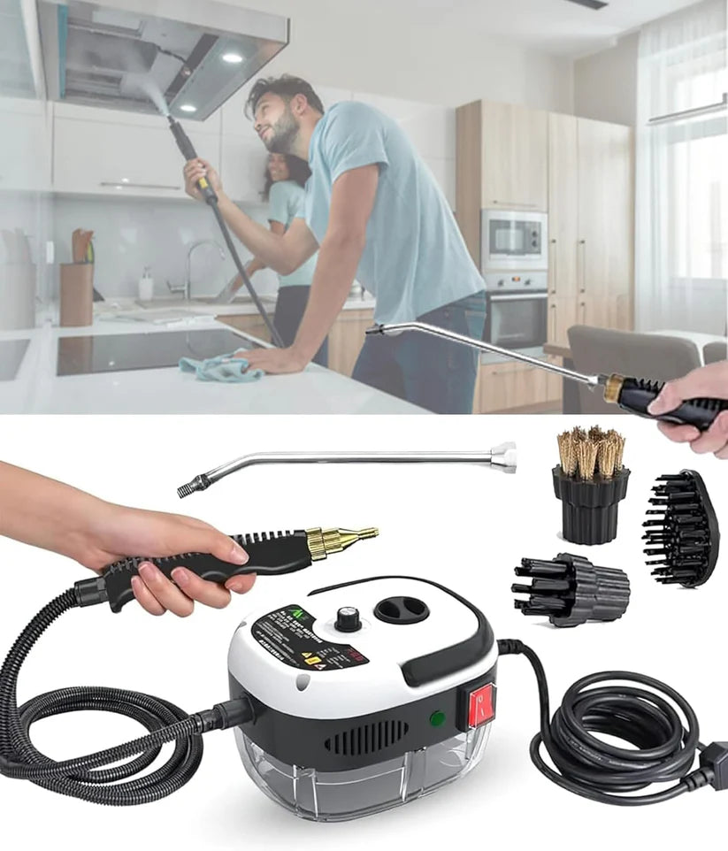 Multifunctional High-Temperature High-Pressure Steam Cleaner, 10s Rapid Heating Portable Cleaning Tool Steam Cleaner, Fast Heating, Suitable for Kitchens, Bathrooms, and Commercial Use